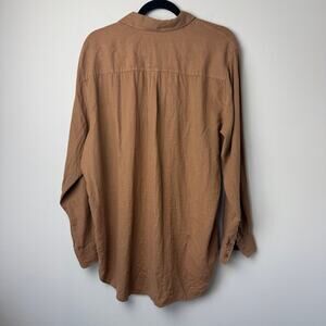 Aritzia Babaton The Group Elizabeth Linen Blend Oversized Button Up Shirt Medium